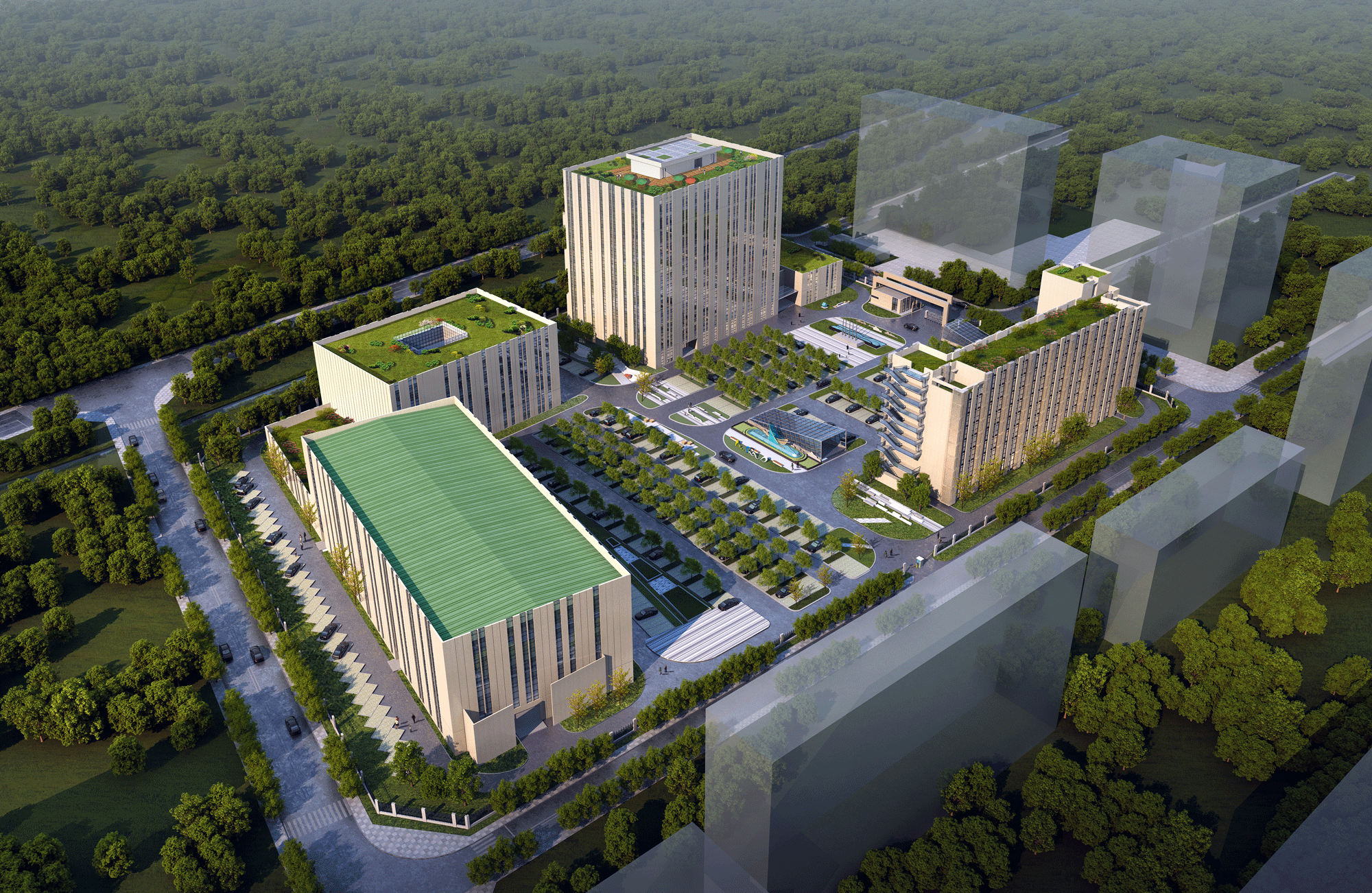 Parque tecnológico de qingdao, ¡Crea un parque moderno con tecnología prefabricada!(图2)